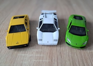 2 Lamborghini i Lotus sportowe skala 1:34 Welly