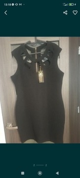 Czarna klasyczna sukienka Kardashian r. 40