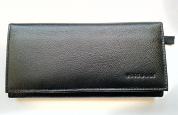 Skórzany portfel męski Vistula w kolorze czarnym