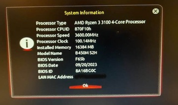 AMD Ryzen 3 3100,GigabyteB450MS2H,16GBDDR4 Patriot