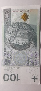 Banknot kolekcjonerski 100 zł 6 siódemek
