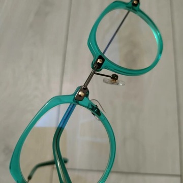 Okulary oprawki błękitne neon vintage okrągłe hit 
