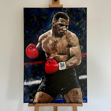 ErkyArt Mike Tyson Malowany ręcznie PŁÓTNO 90x60cm