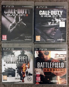 PS3 Call of Duty Battlefield (4 sztuki)
