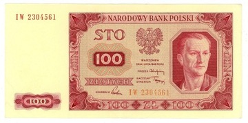 100 złotych 1948 Seria IW