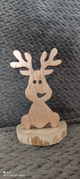 Figurka z drewna, ozdoba świąteczna, renifer