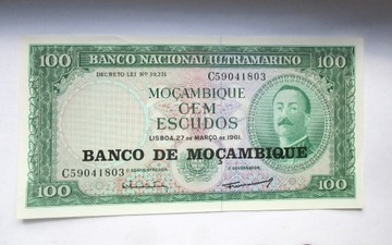 100 Escudo 1961 r.  Mozambik