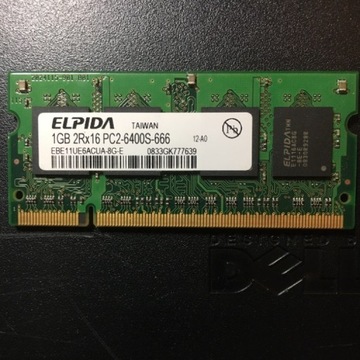 1GB 2Rx16 PC2-6400S-666 DDR2 ELPIDA