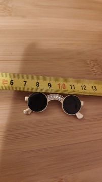 Broszka agrafka przypinka czarne okulary 4,5 cm