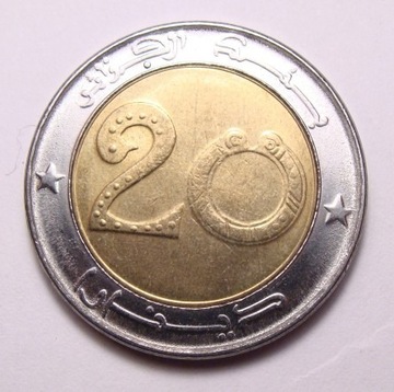 Algieria 20 dinar 2013 r. BIMETAL ŁADNA!