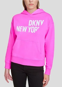 DKNY bluza damska z kapturem różowa S