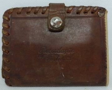 Stary skórzany portfel Vintage - Portugalia