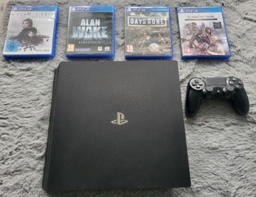 PS 4 PRO 1 TB + 4 GRY (JAK NOWY!!)