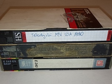 Zestaw 3 kaset z teledyskami z MTV '90 VHS