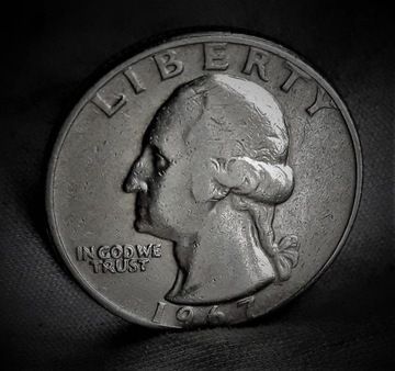 QUARTER  WASHINGTON  DOLLAR---1967---  USA