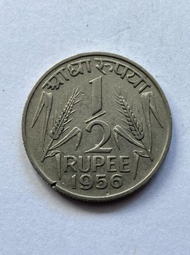 Indie 1/2 rupii 1956 rok