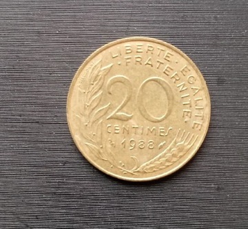 20 centimes 1988 Francja 