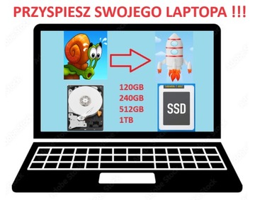 Dysk SSD 512GB + system WINDOWS 10 