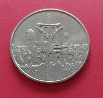 Moneta 10 000zł 1990 r. Solidarność 1980-1990.