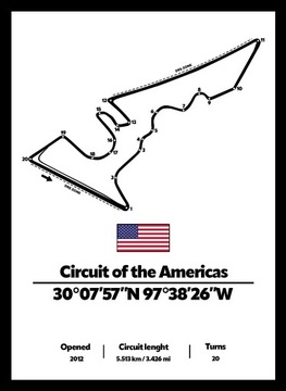 Circuit of the Americas - plakat A4