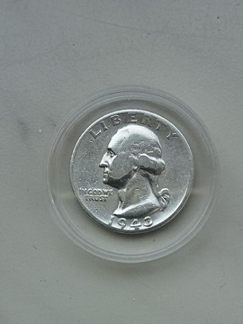 USA 1/4 Quarter Dollar 1943 r srebro 900
