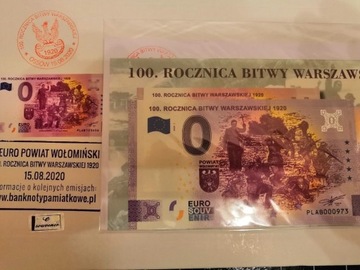 0 euro 100. Rocznica Bitwy Warszawskiej 1920