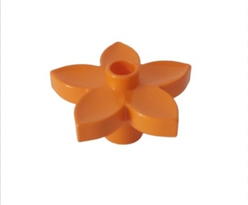 Lego Duplo klocek pomarańczowy kwiatek
