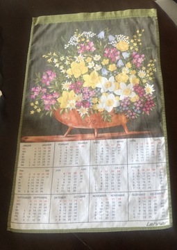 Stara,lniana makatka kalendarz z 1976 r.