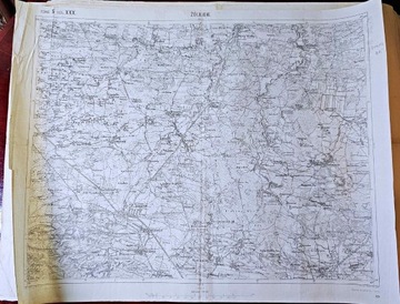 Stara mapa Żółkiew 1914 rok