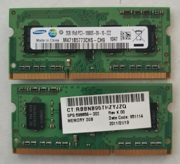 Pamięć RAM 2x2GB ProBook 6550b