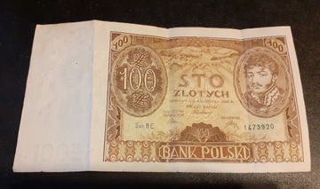 Banknoty 100 zł; 1934r.