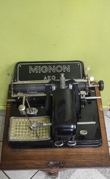 stara maszyna do pisania Mignon 4 indeksowa 