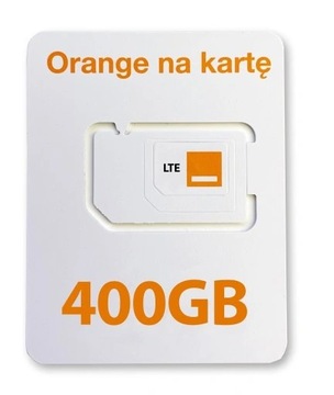 INTERNET MOBILNY NA KARTE ORANGE 400GB 400 dni