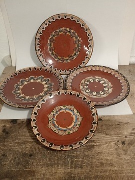 Talerze 4 ceramiczne Bułgaria wiszące
