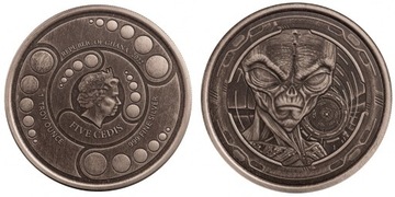 Srebrna Moneta Alien, Ghana 2022, 1 uncja antique