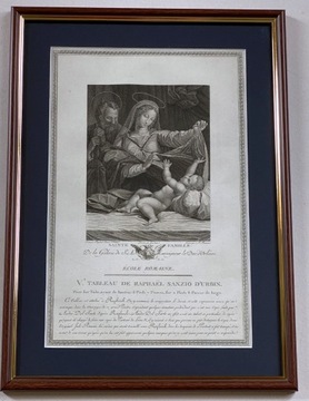 Madonna z Loreto wg Raphaela oryg miedzioryt 1786