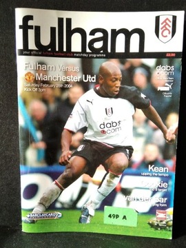 Program Piłkarski Fulham Vs Man United 28.02.2004