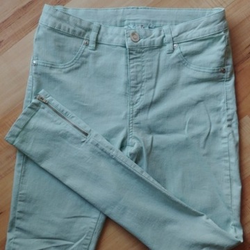 miętowe spodnie rurki, Kappahl, 164