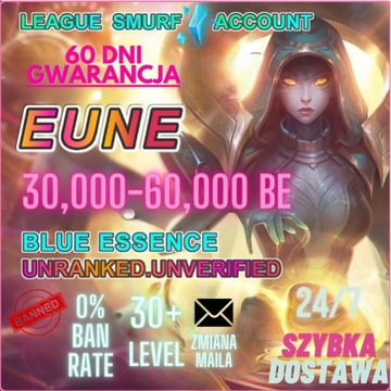 Konto League of Legends 30 LVL EUNE 30-60KBE 0%BAN