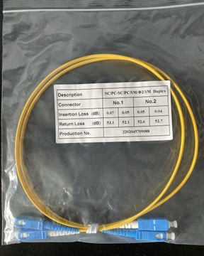 Patchcord SC/PC - SC/PC duplex 1m