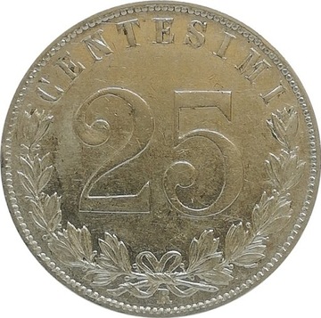 Włochy 25 centesimi 1902, KM#36