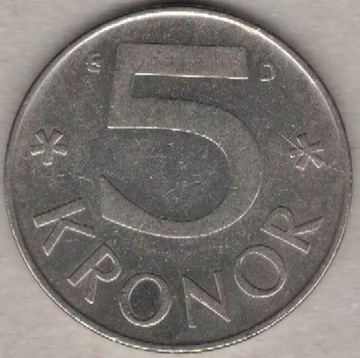 Szwecja 5 koron kronor 1990, 28,5 mm