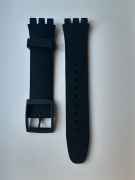 Czarny pasek zamiennik do zegarka Swatch 19 mm