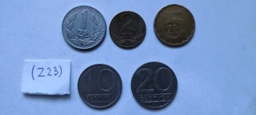 Zestaw 5 monet obiegowych PRL 1988 r. Komplet(z23)