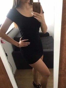 Czarna sukienka mini Gina Tricot - rozmiar S