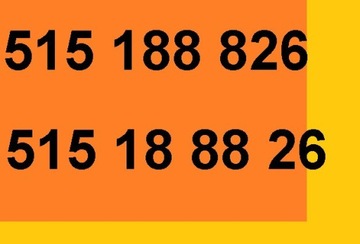 Zloty numer 515 188 826 Orange nowy 515 18 88 26