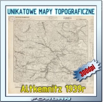 UNIKATOWE MAPY TOPOGRAFICZNE - Altkemnitz 1939r.