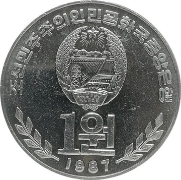 Korea Północna 1 won 1987, KM#18