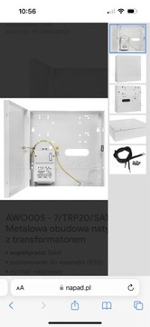 Metalowa obudowa natynkowa z transformatorem