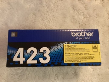 Brother 423 żółty nowy oryginalny toner TN423Y